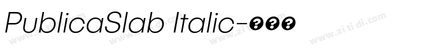 PublicaSlab Italic字体转换